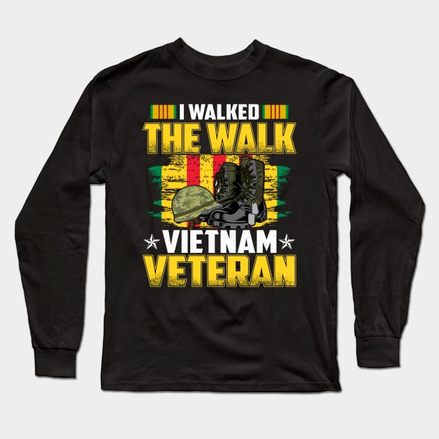 Vietnam Veteran Long Sleeve T-Shirt by Kingdom Arts and Designs